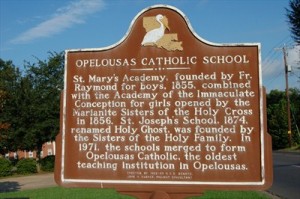 History Marker for Opelousas Catholic School