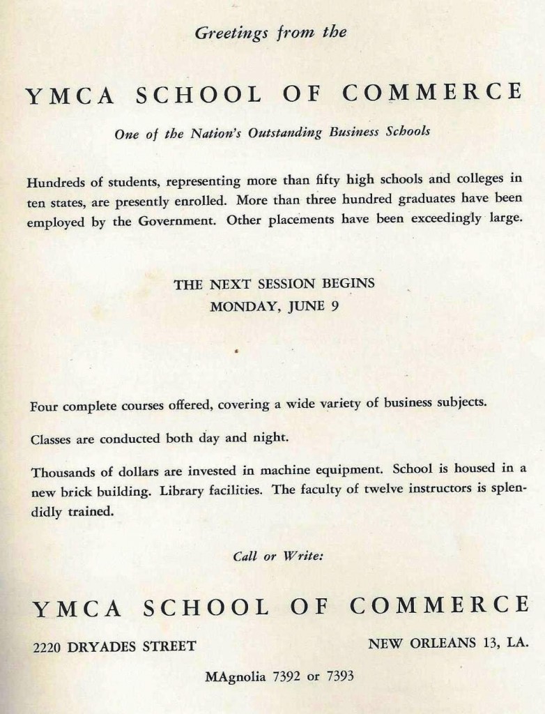 YMCA-School of Commerce Ad- 1947- St. Mary's Yearbook p.69