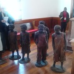 Enslaved children sculptures in the church
