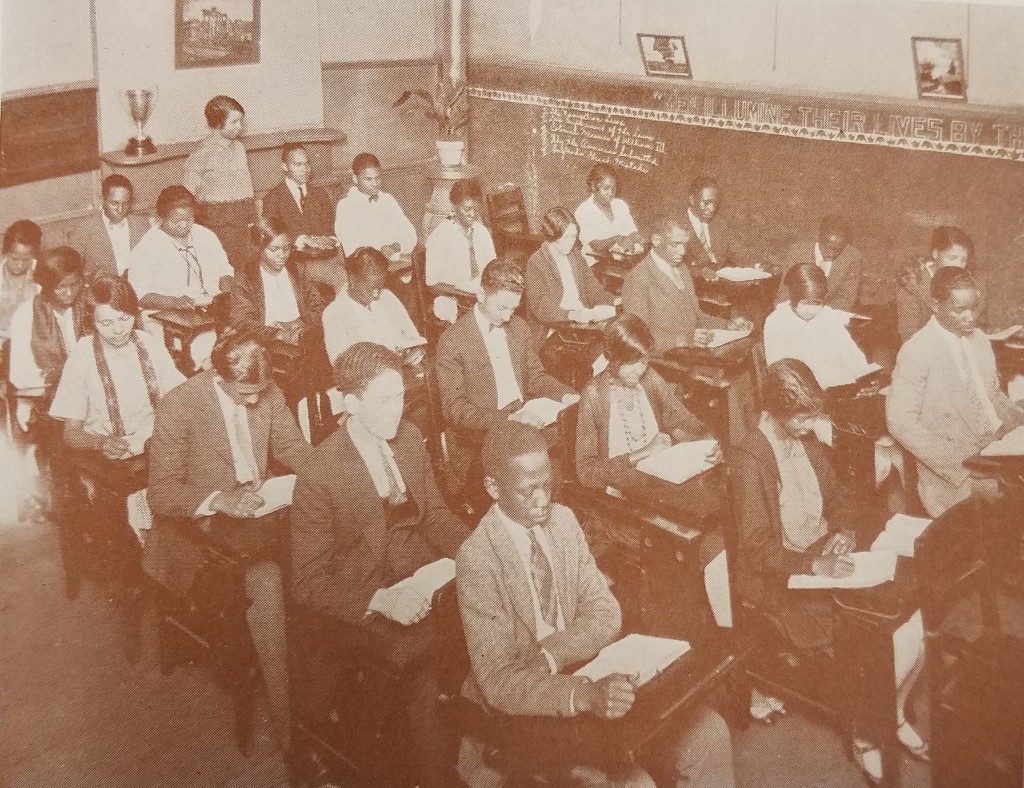 A typical well-disciplined classroom at McDonogh No. 35
